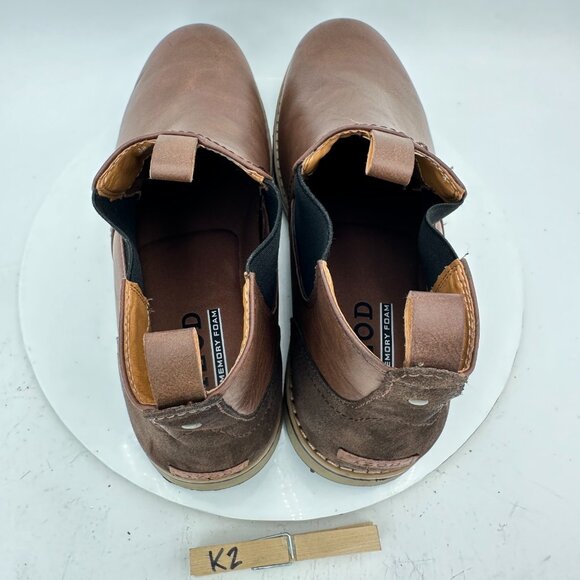 Izod Lucas Men Size 12M 1413016 Brown Leather Side Elastic Pull On Chelsea Boot - Picture 9 of 12